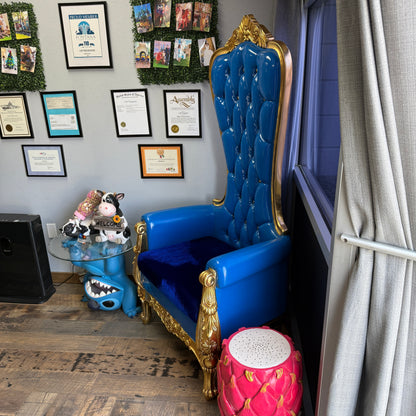 Blue Royal Throne Statue