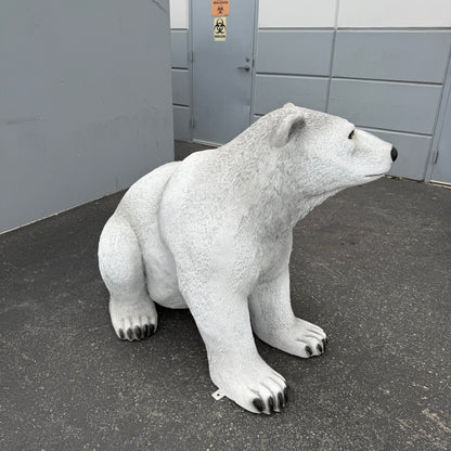 Sitting Polar Bear Statue