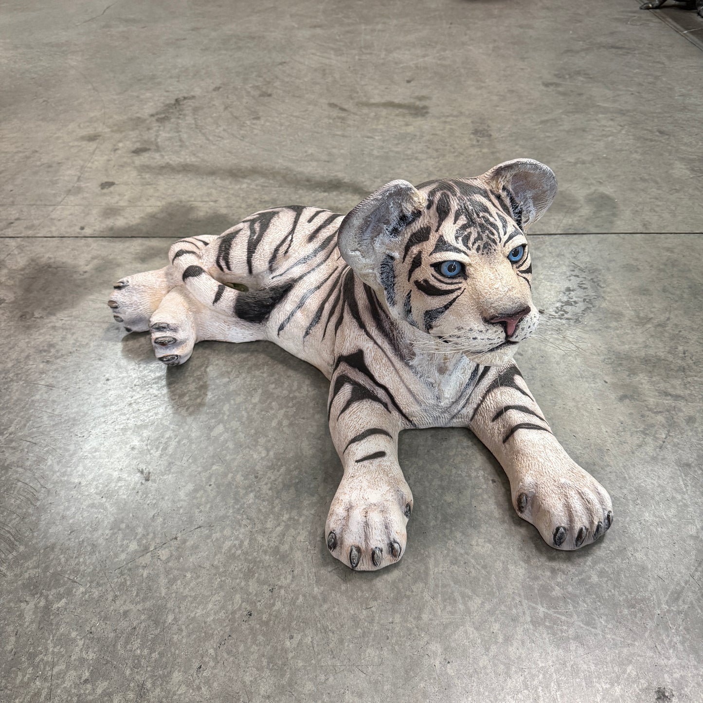 Siberian Tiger Cub Laying Statue