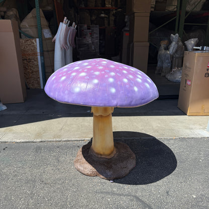 Large Purple Mushroom Statue