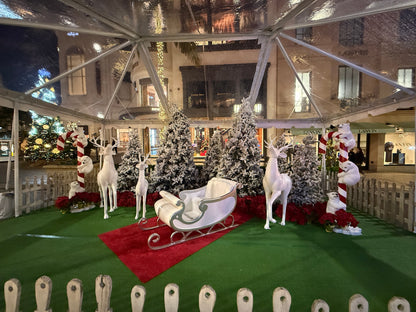 White Santa's Sleigh Photo Op Statue S0210W-160264-H