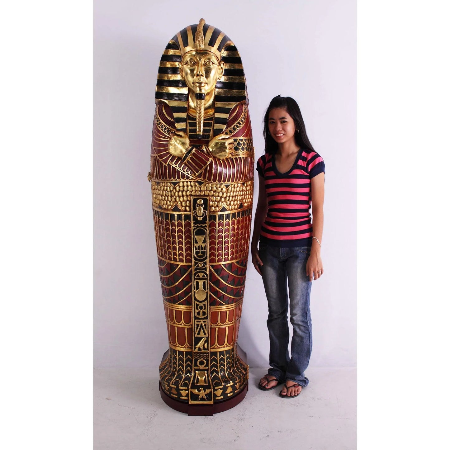 Egyptian King Tut Sarcophagus Statue