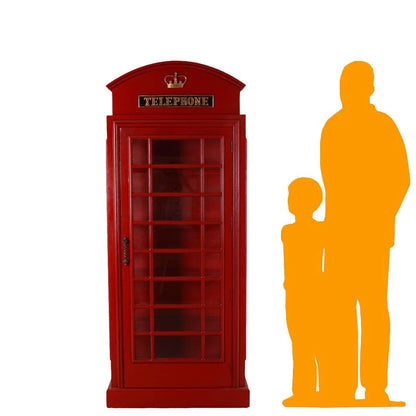 Cabinet British Phone Booth Statue