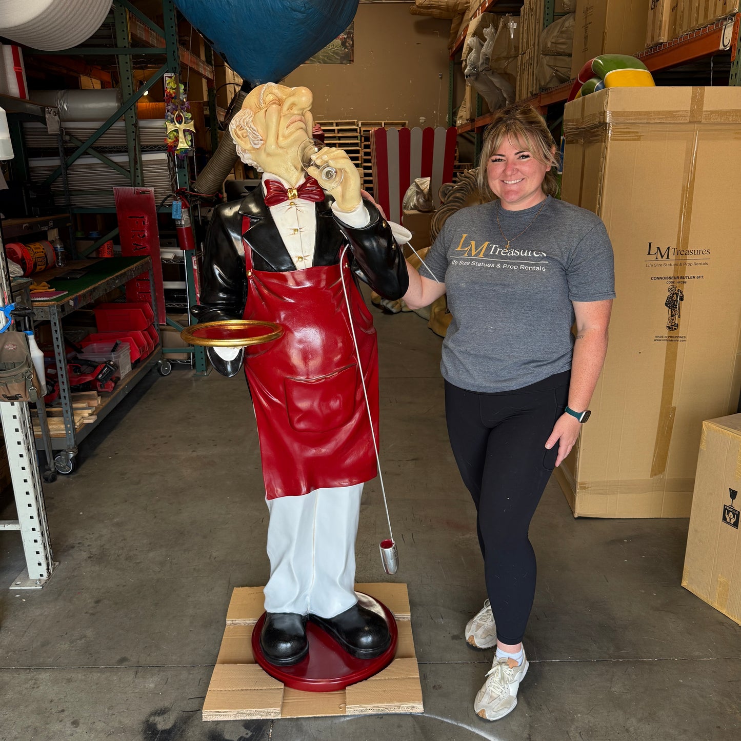 Connoisseur Butler Life Size Statue