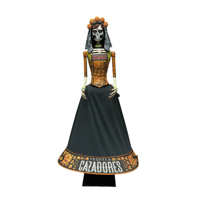 Skeleton Woman Cazadores Tequila Statue
