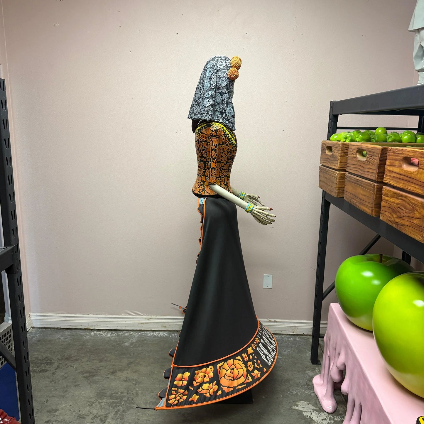 Skeleton Woman Cazadores Tequila Statue