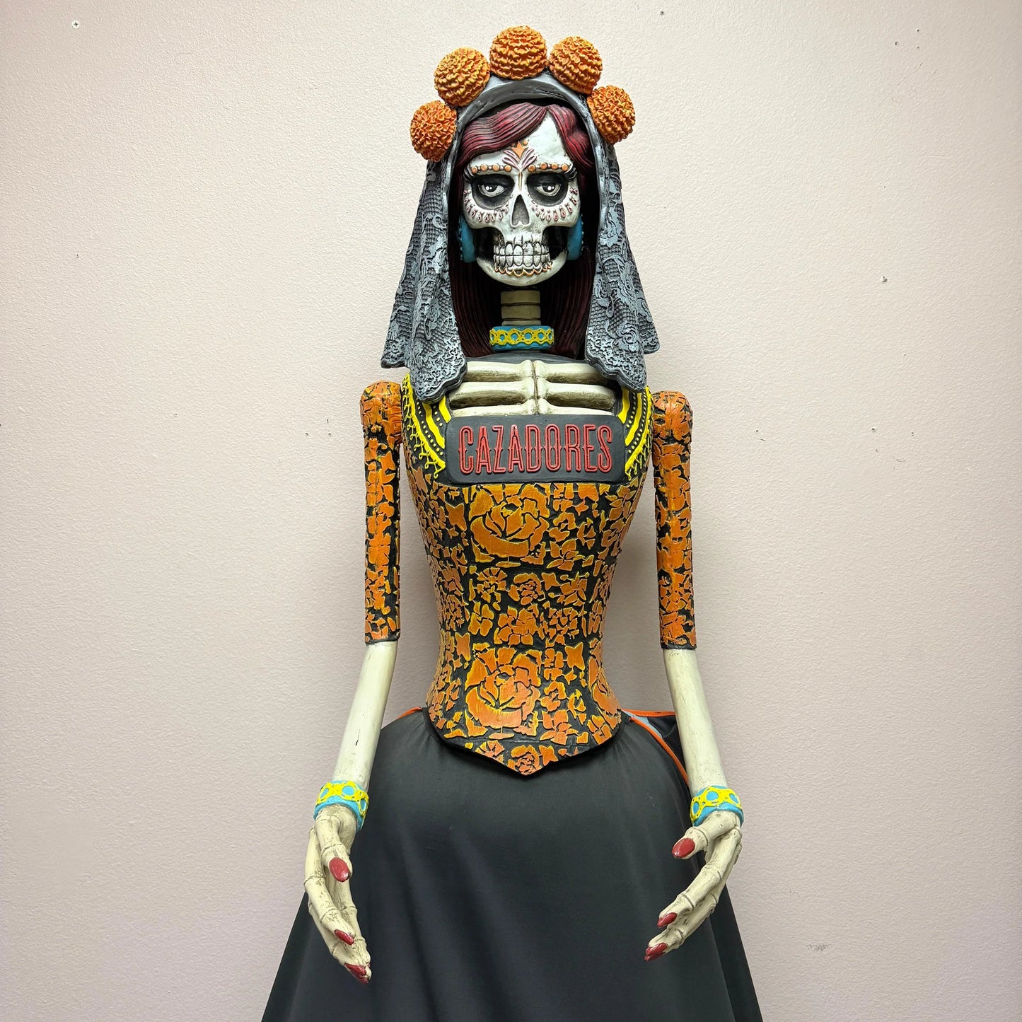 Skeleton Woman Cazadores Tequila Statue