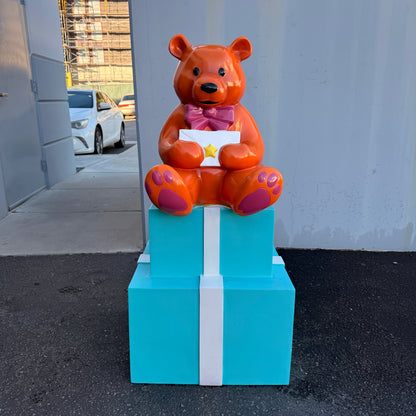Blue Presents with Bear Statue S0116B-160125-H