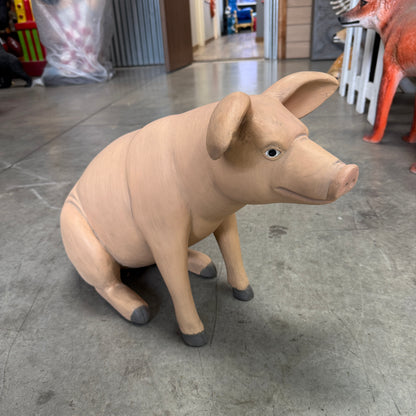 Sitting Baby Pig Statue