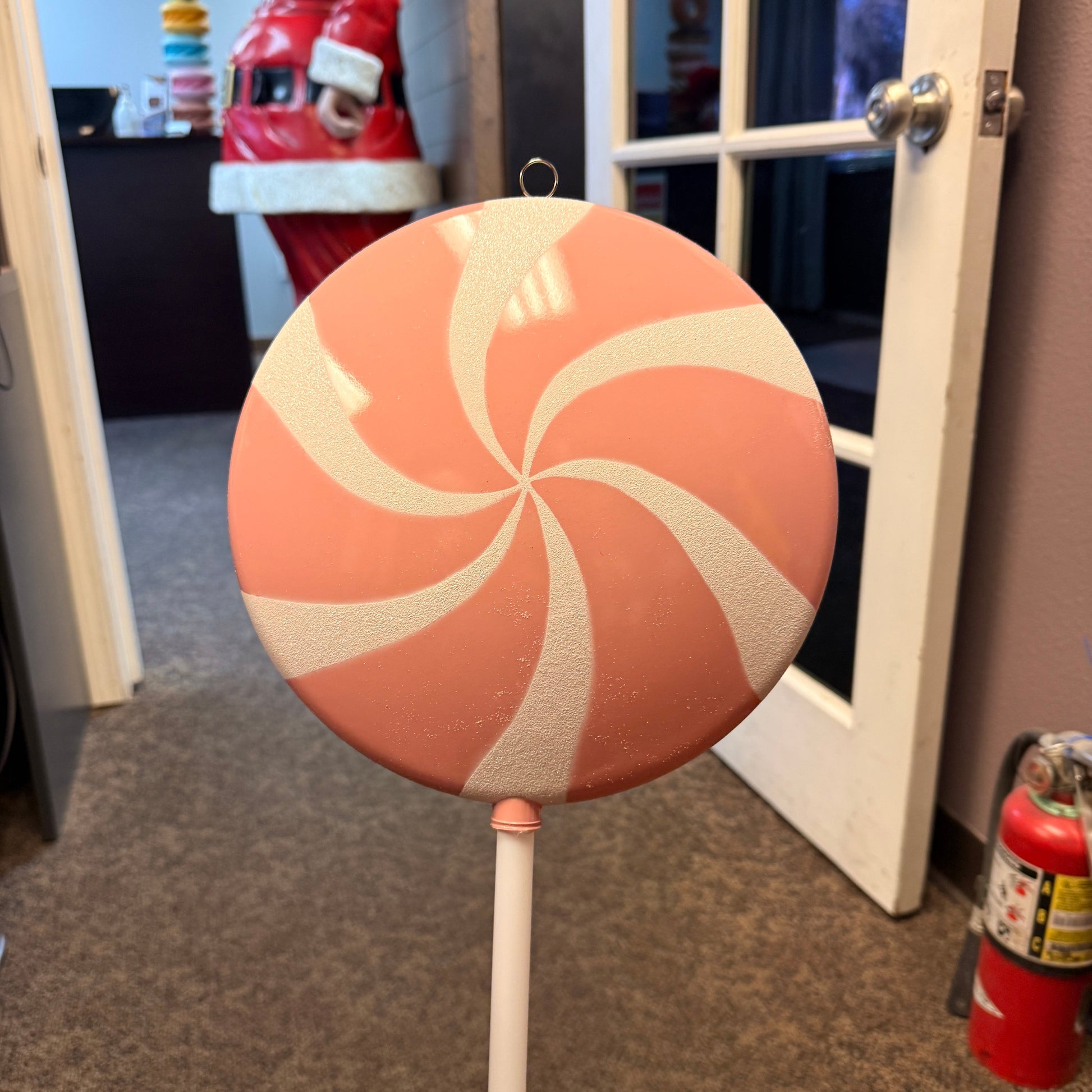 Small Twirl Pink Lollipop Statue F0021-TLP-P