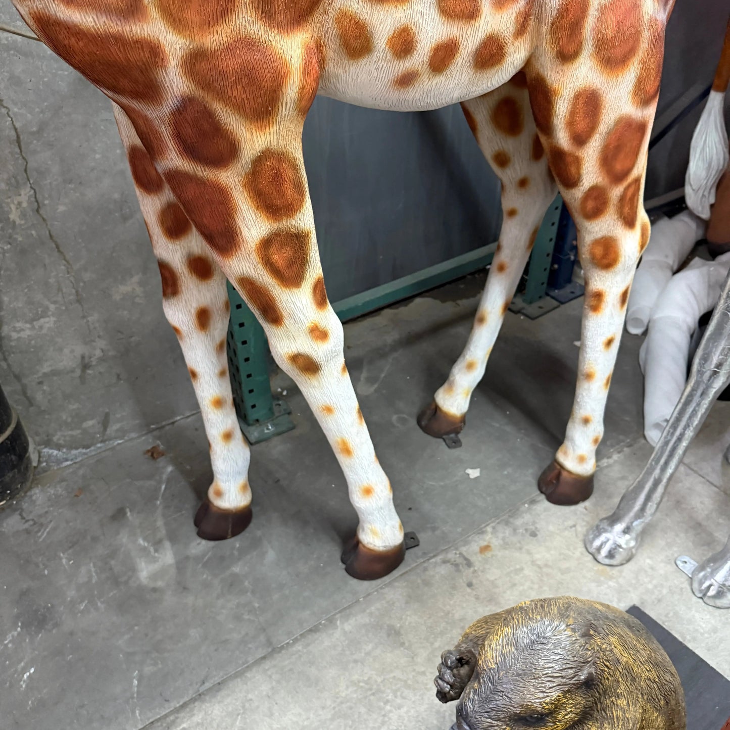 Large Walking Giraffe Statue A0744-R323-PT