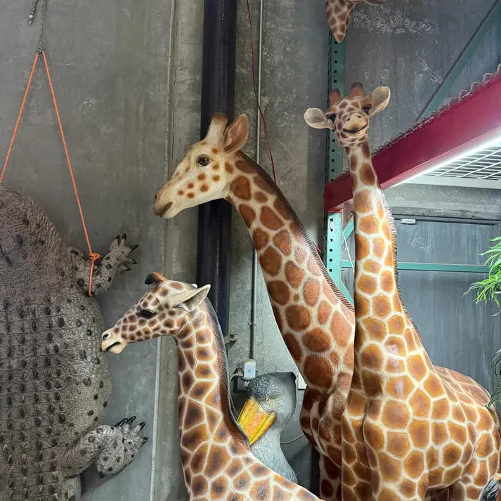 Large Walking Giraffe Statue A0744-R323-PT