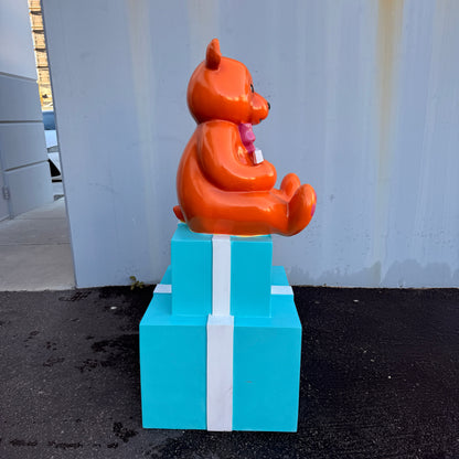 Blue Presents with Bear Statue S0116B-160125-H