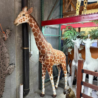 Large Walking Giraffe Statue A0744-R323-PT