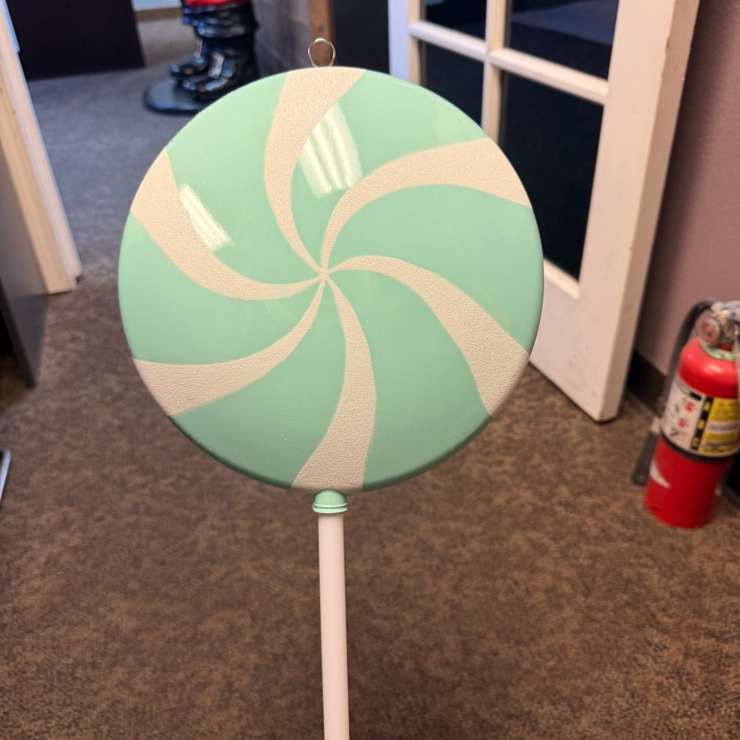 Small Twirl Mint Green  Lollipop Statue F0021-TLMG-P