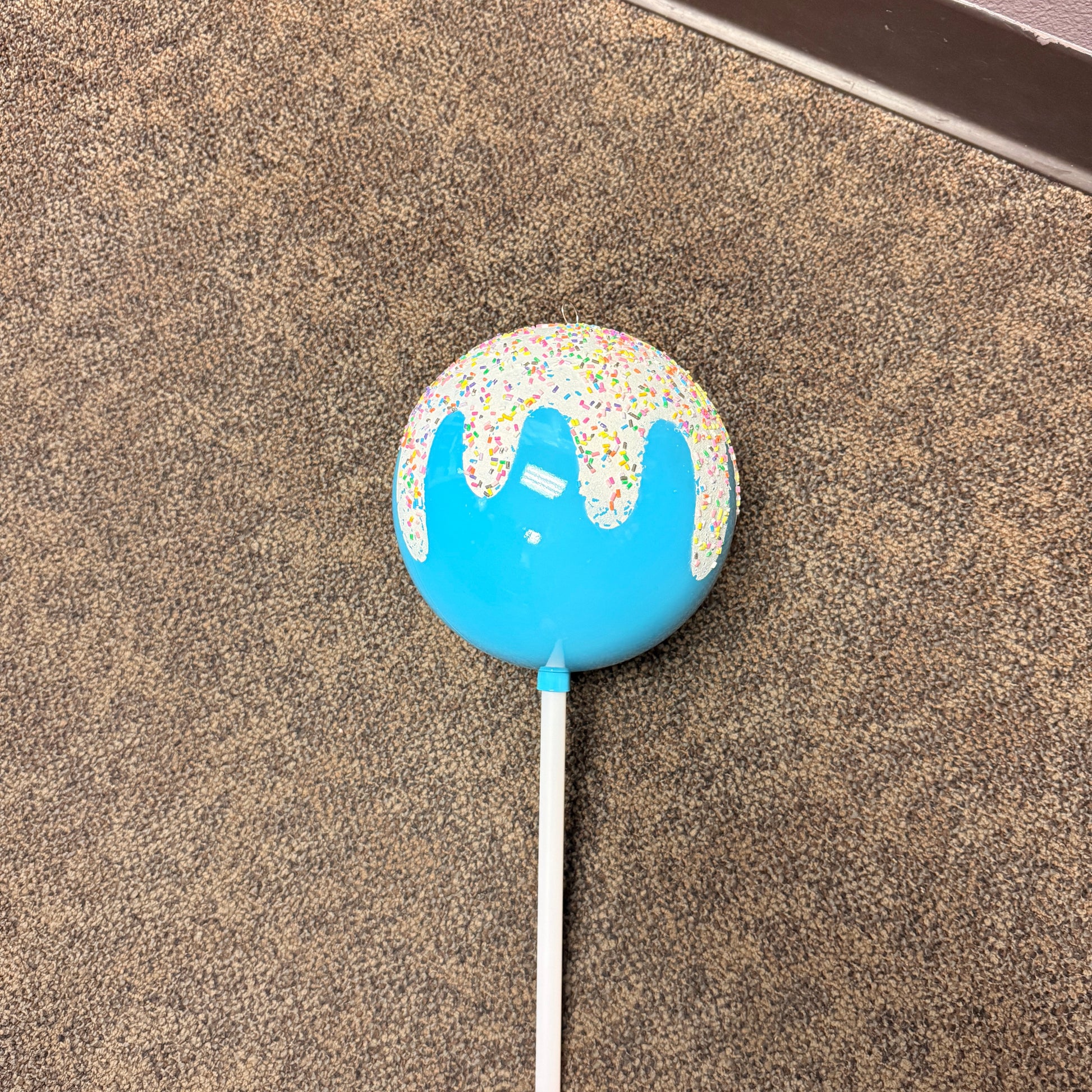 Small Frosted Blue Lollipop Statue F0021-RLP-P