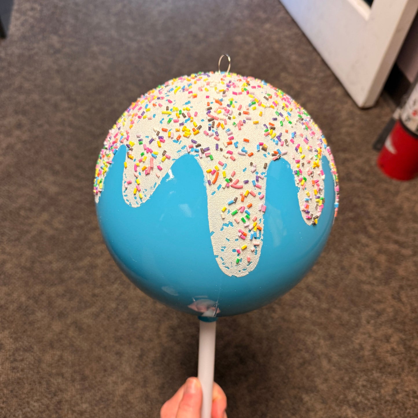 Small Frosted Blue Lollipop Statue F0021-RLP-P