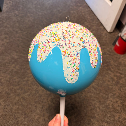 Small Frosted Blue Lollipop Statue F0021-RLP-P