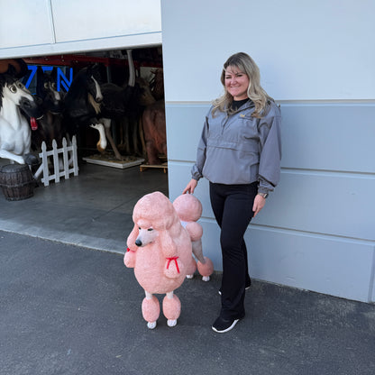 Pink French Poodle Life Size Statue