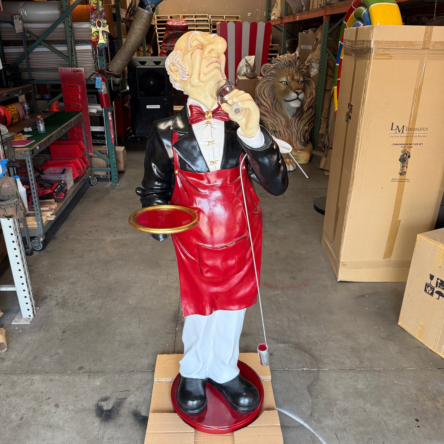 Connoisseur Butler Life Size Statue