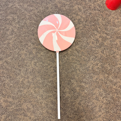 Small Twirl Pink Lollipop Statue F0021-TLP-P