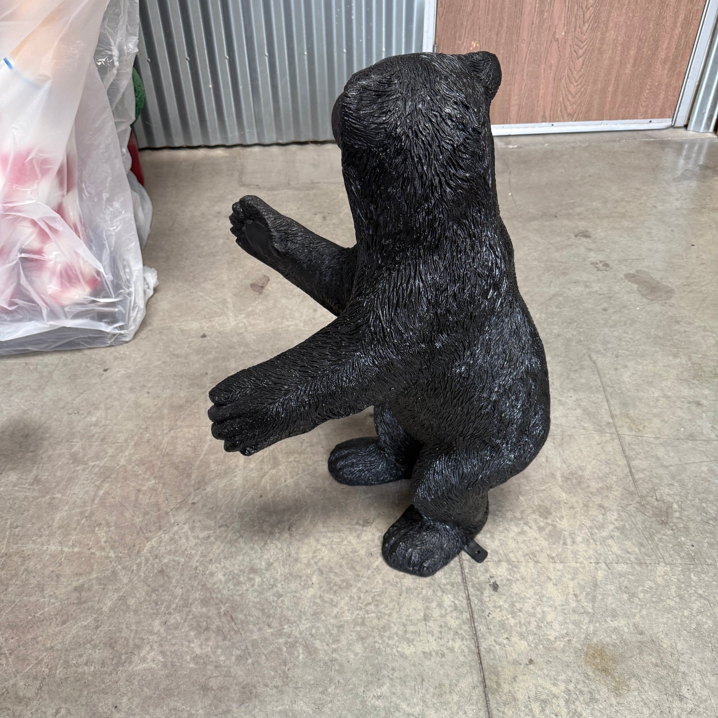 Black Baby Bear Cub Statue