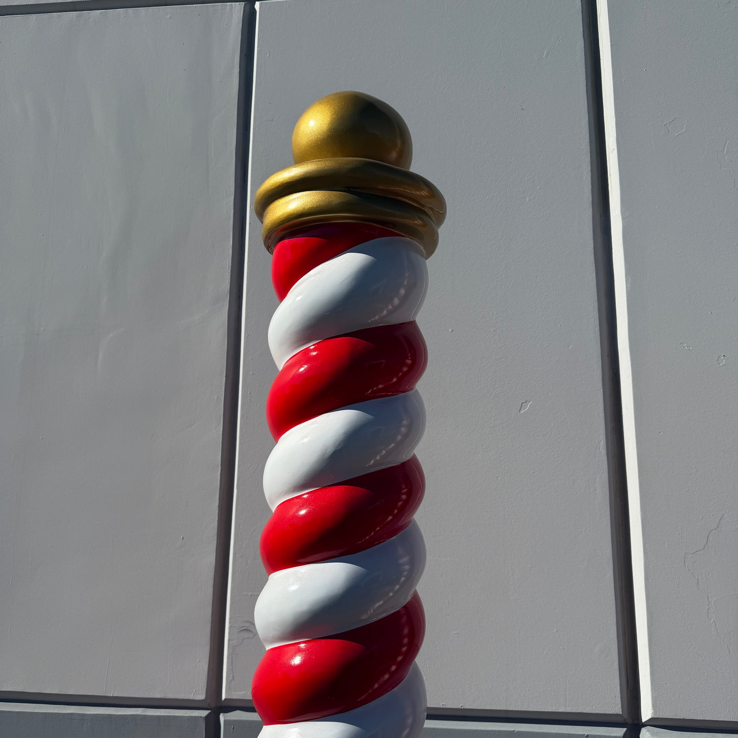 Candy Cane Twist Pillar Statue