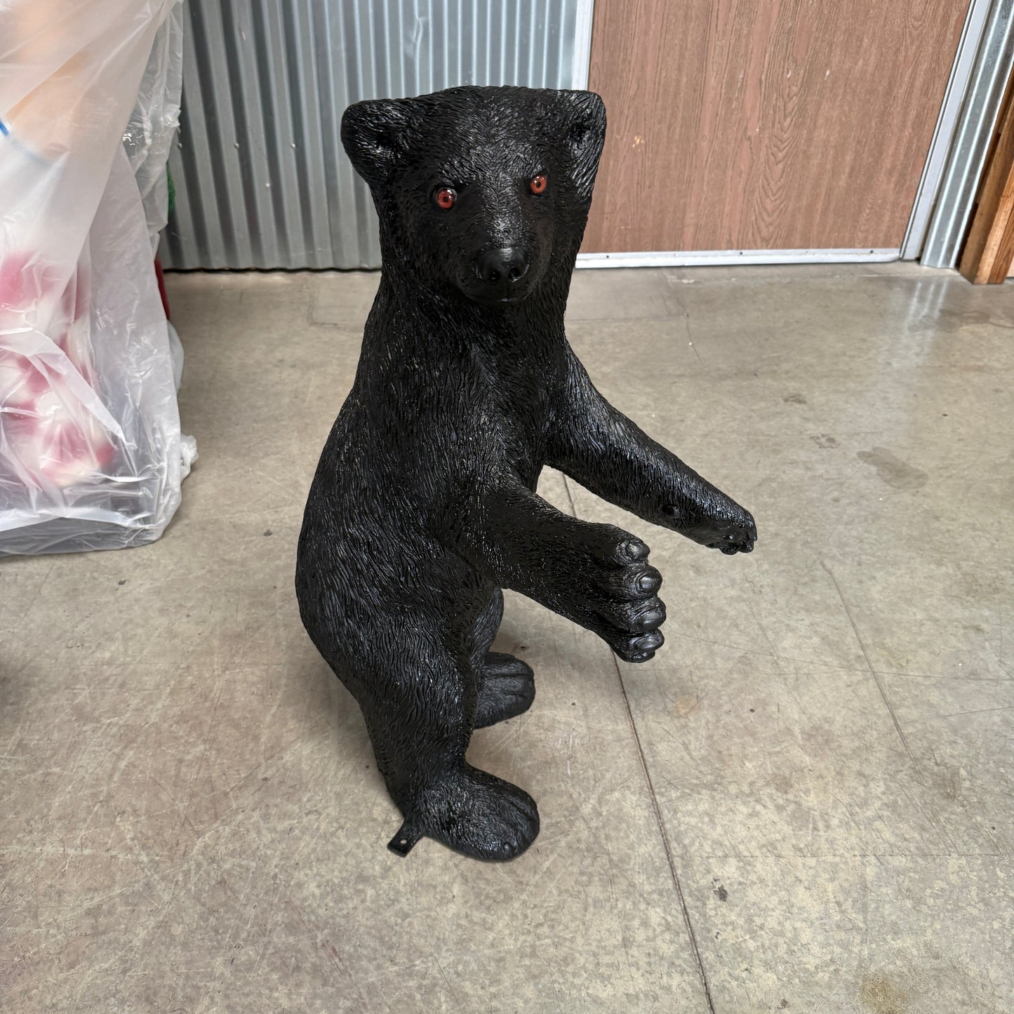 Black Baby Bear Cub Statue