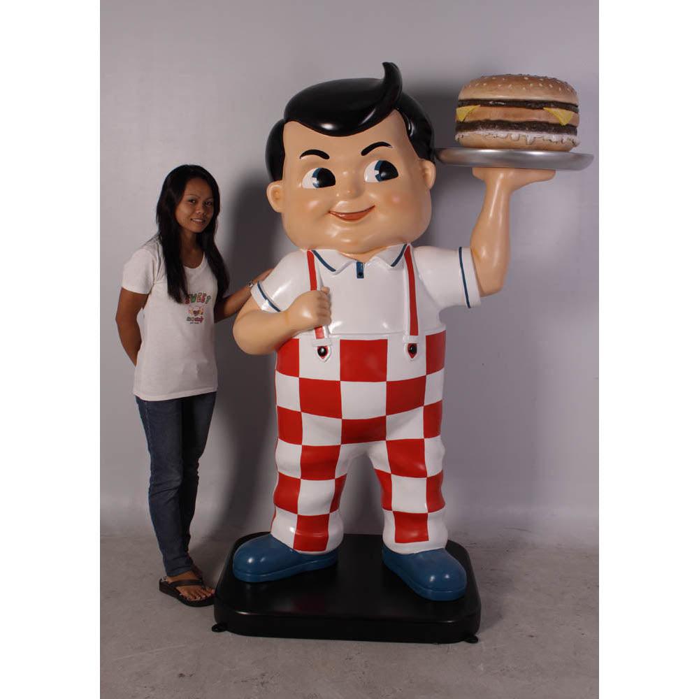 Boy With Hamburger Statue - LM Treasures Prop Rentals 