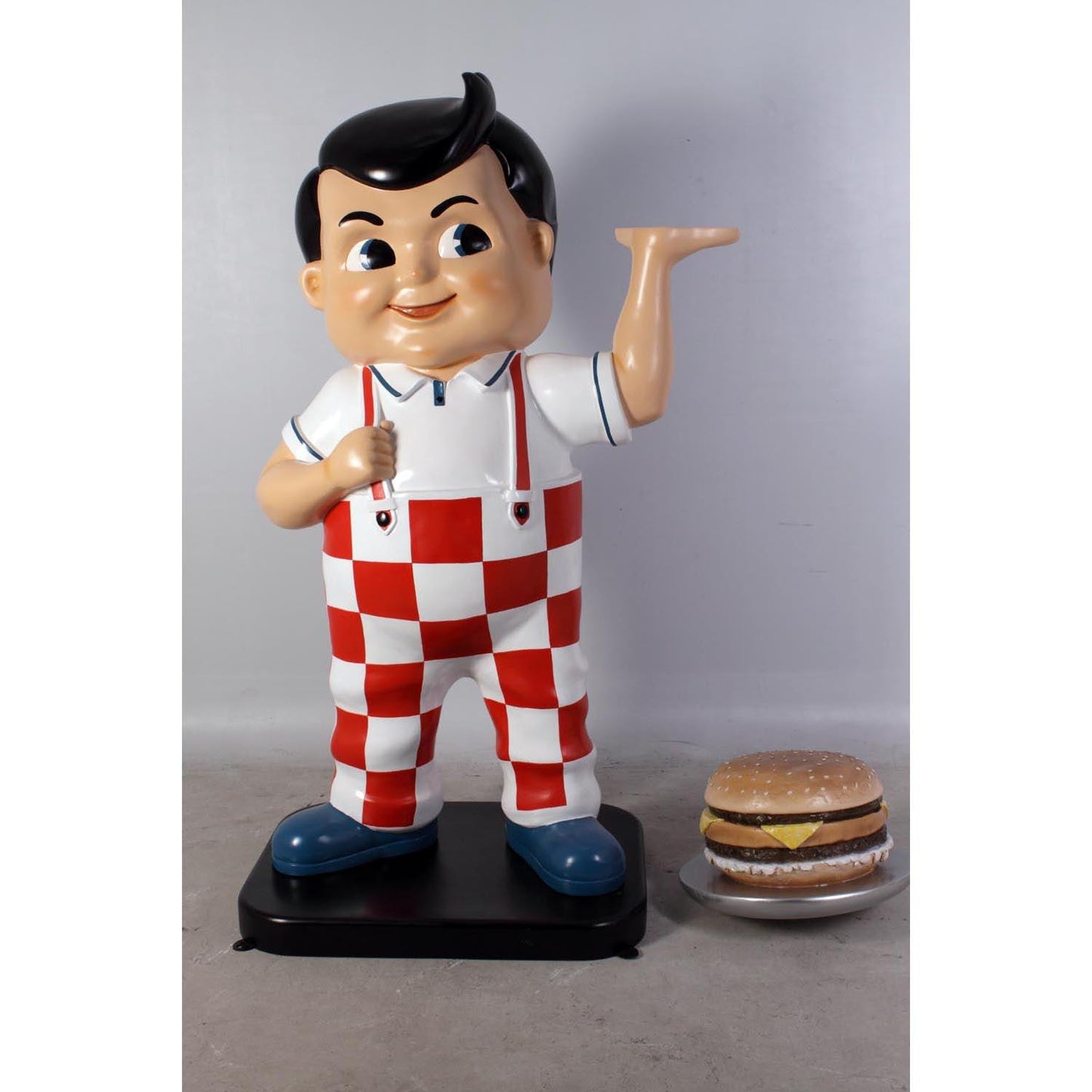 Boy With Hamburger Statue - LM Treasures Prop Rentals 