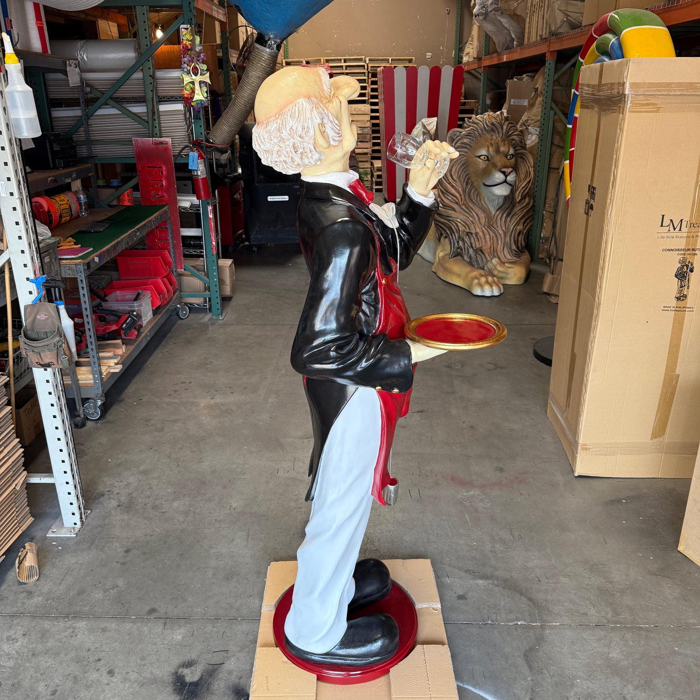 Connoisseur Butler Life Size Statue