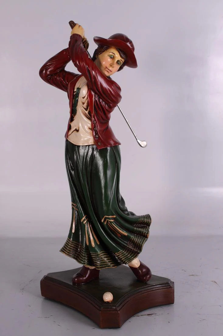 Golfer Lady Small Statue