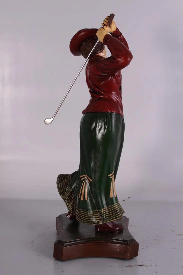 Golfer Lady Small Statue