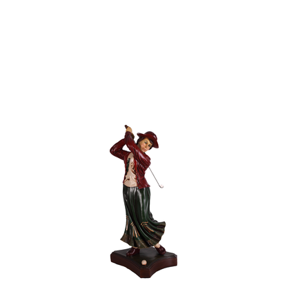 Golfer Lady Small Statue