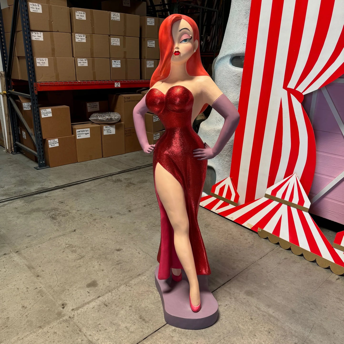 Jessica In Red Life Size Statue