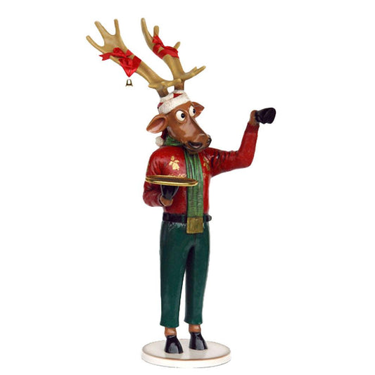 Male Funny Reindeer Butler Statue - LM Treasures Prop Rentals 