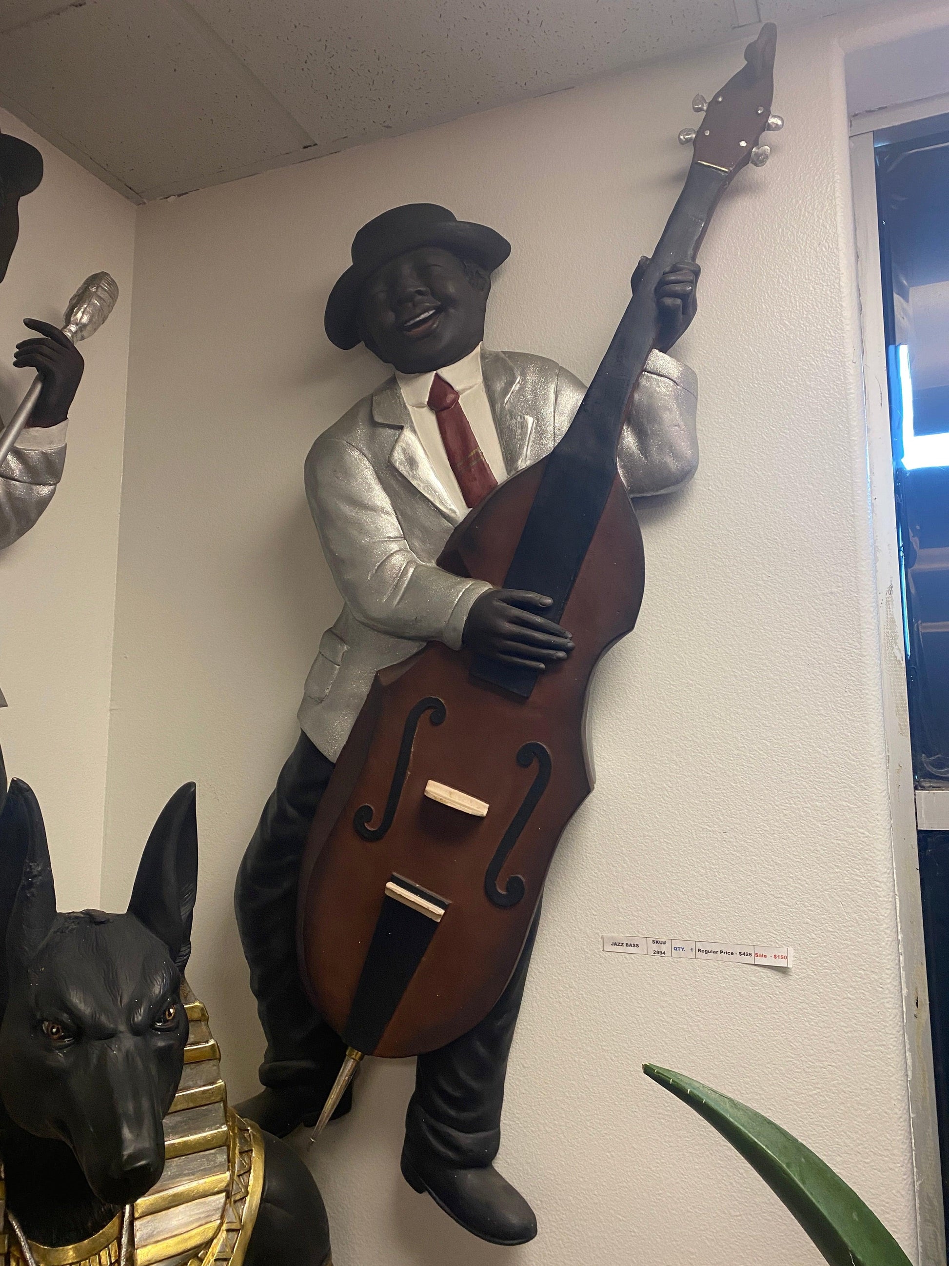 Bass Guitar Player Jazz Band Wall Decor - LM Treasures Prop Rentals 