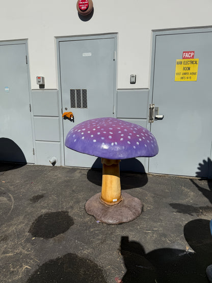 Large Purple Mushroom Statue