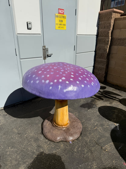 Large Purple Mushroom Statue