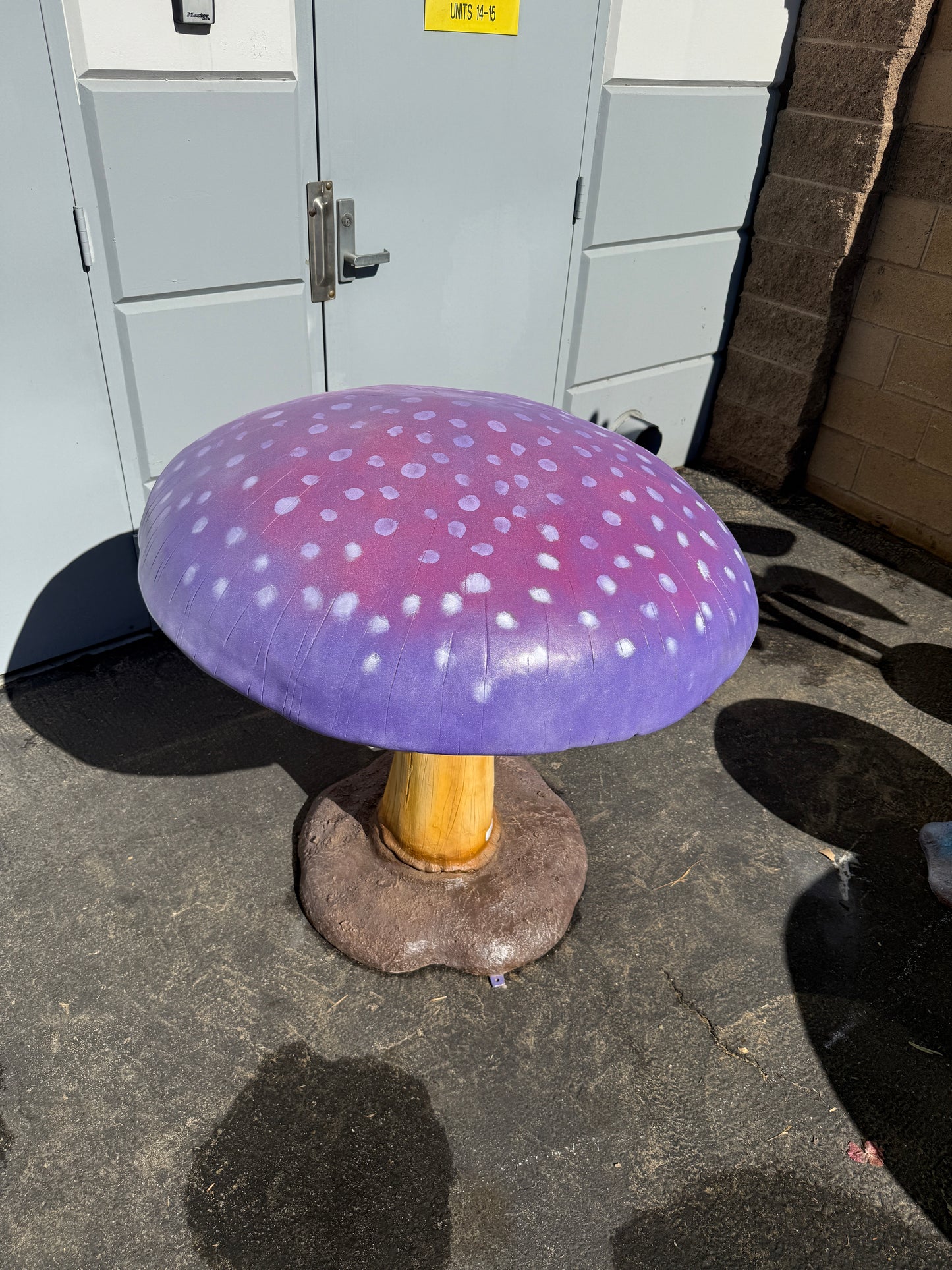 Large Purple Mushroom Statue