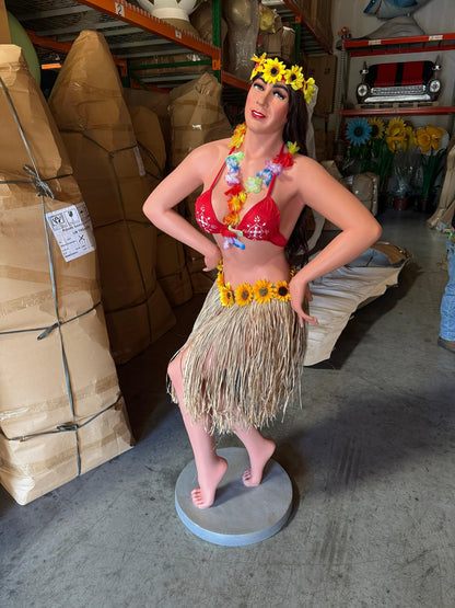 Hula Girl Hawaiian Life Size Statue