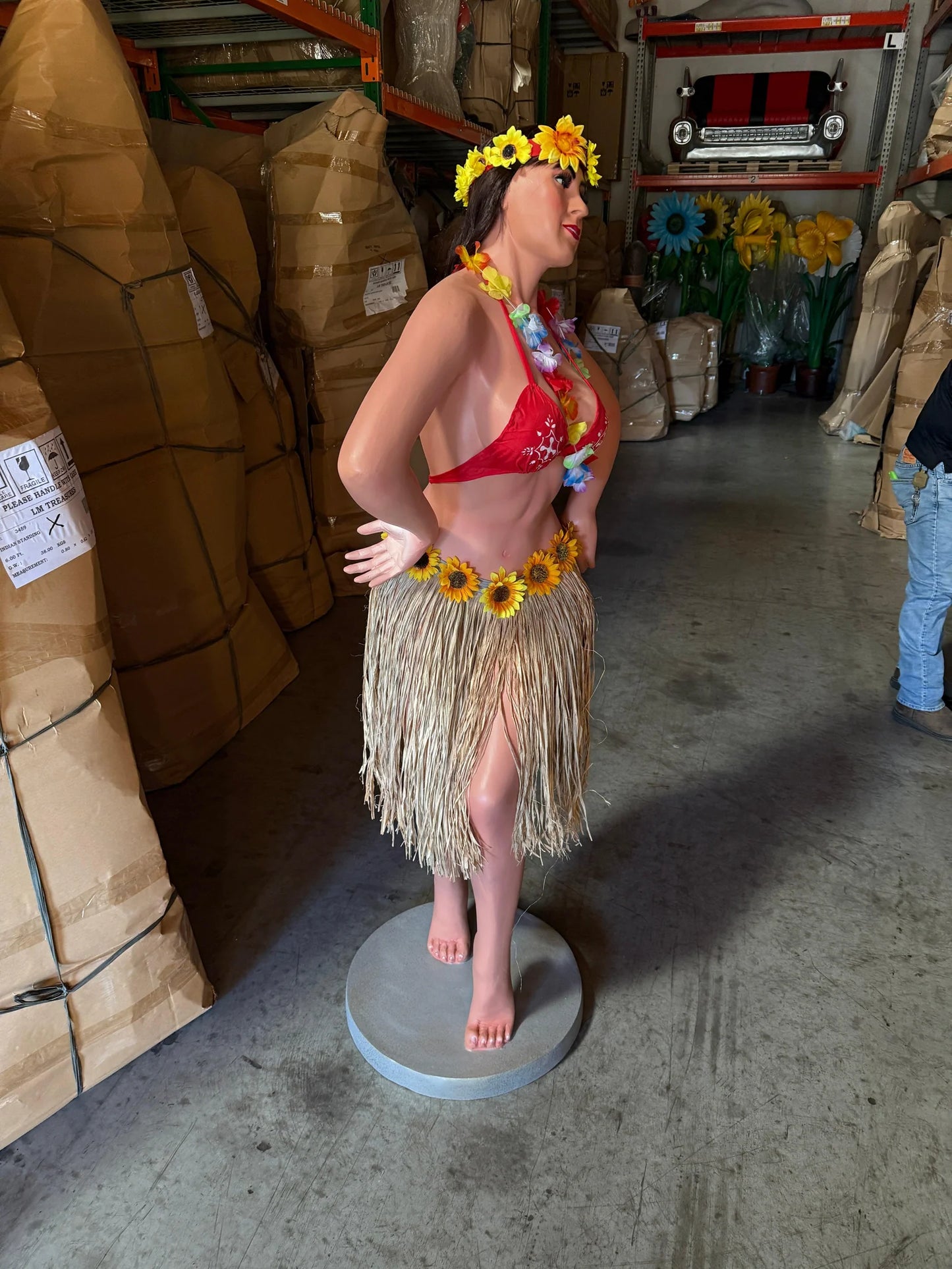 Hula Girl Hawaiian Life Size Statue