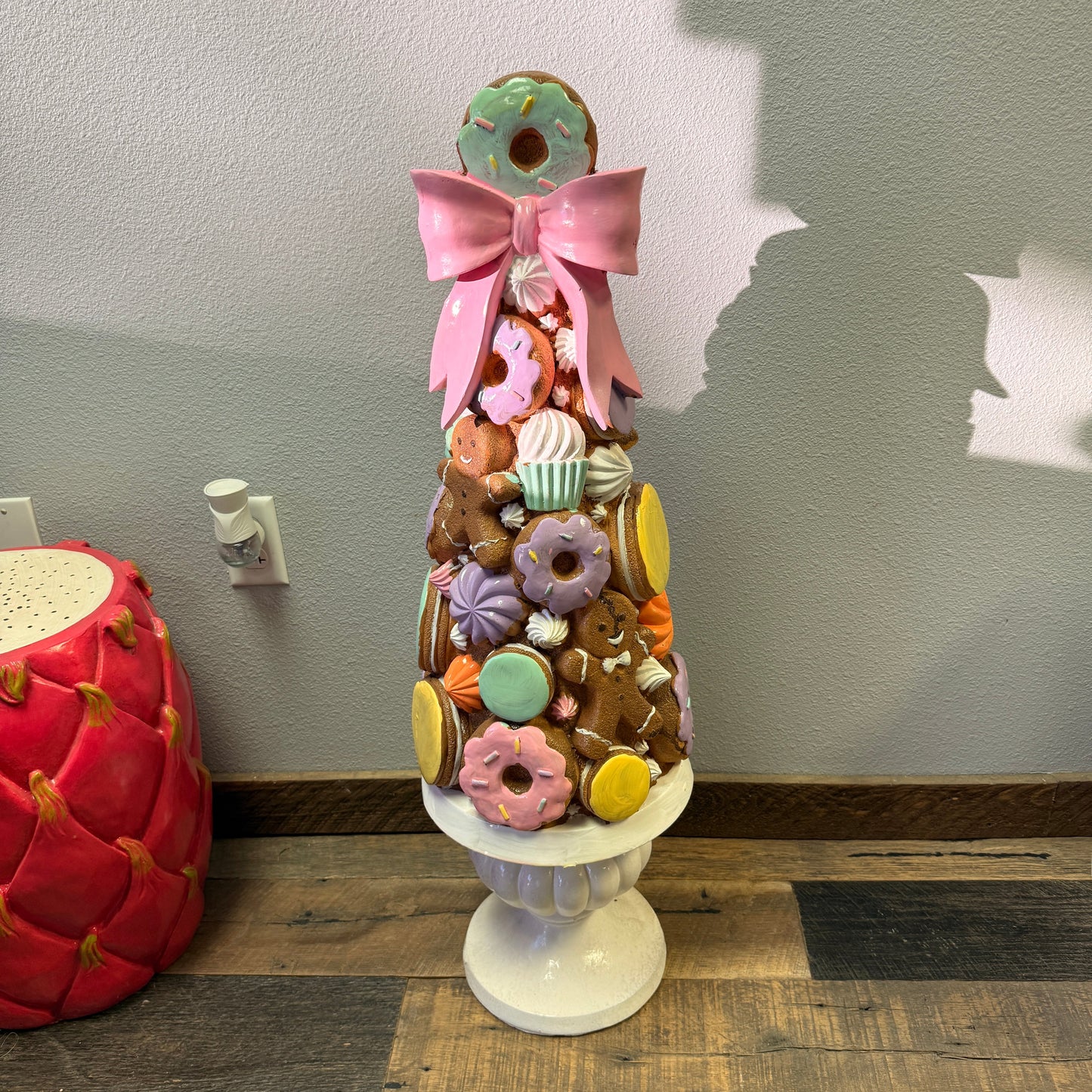 Small Gingerbread Christmas Tree Statue F0021-GingerTree-P