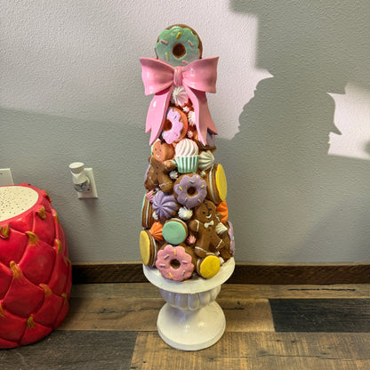 Small Gingerbread Christmas Tree Statue F0021-GingerTree-P