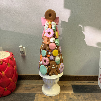 Small Gingerbread Christmas Tree Statue F0021-GingerTree-P