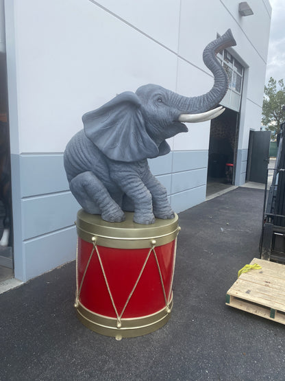 Red And Gold Drum Statue