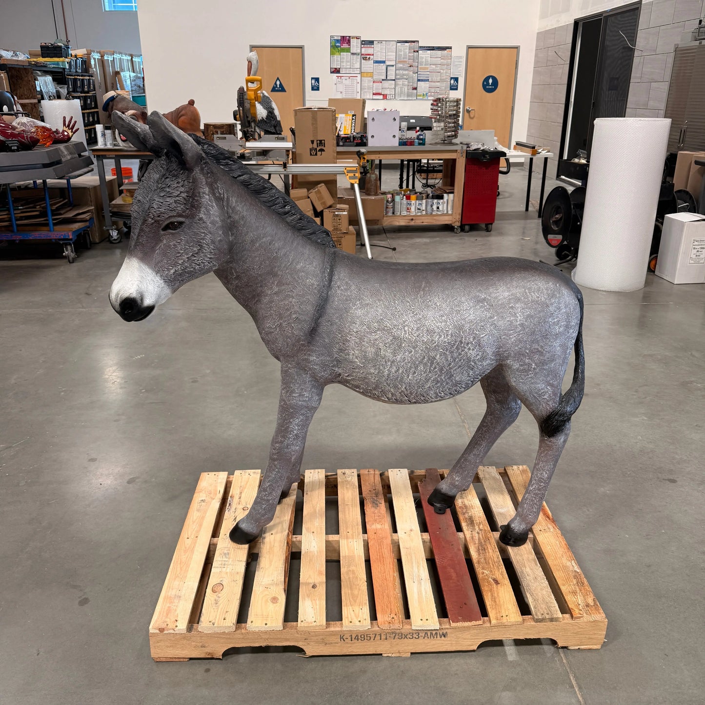 Gray Donkey Statue A0130G-080044-H