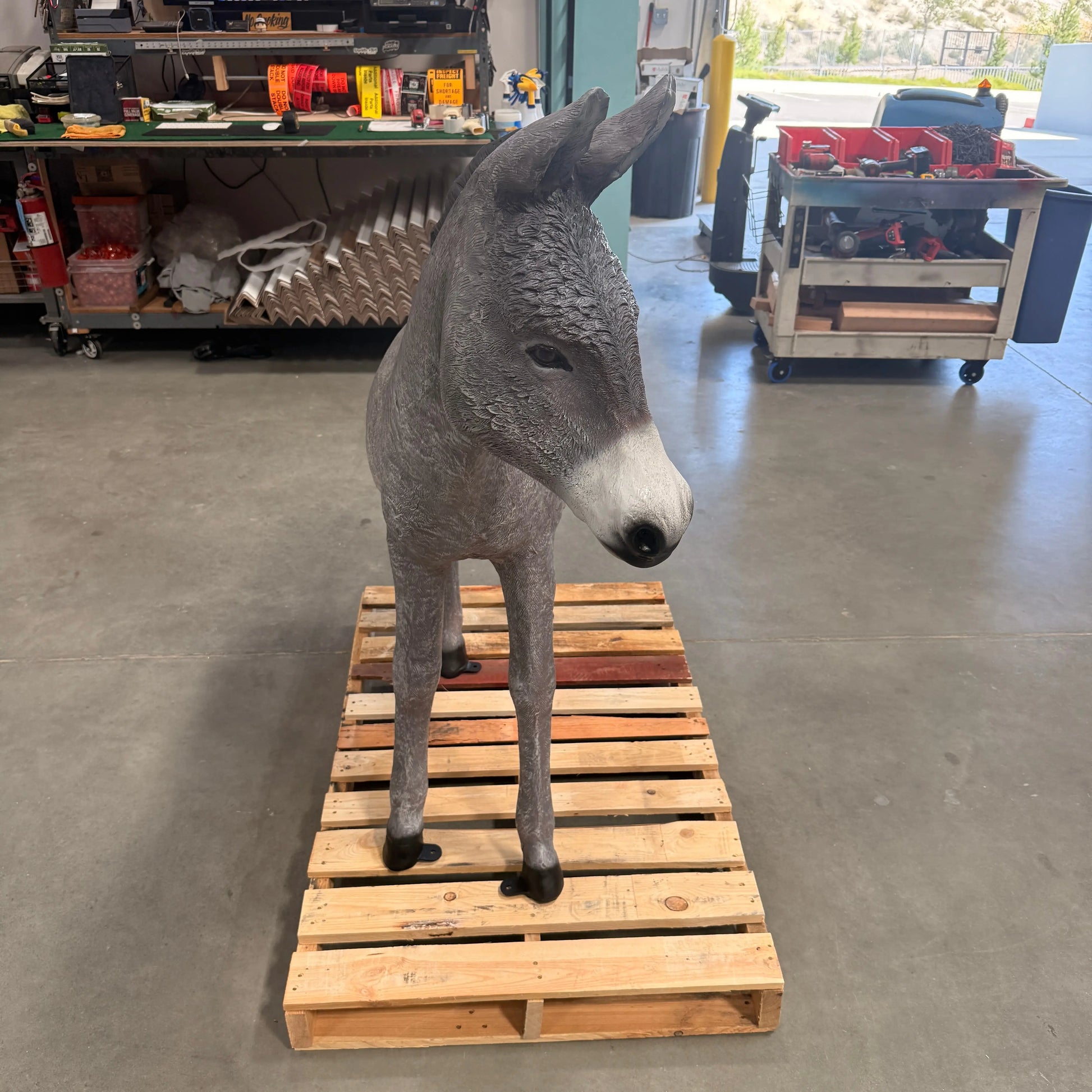 Gray Donkey Statue A0130G-080044-H