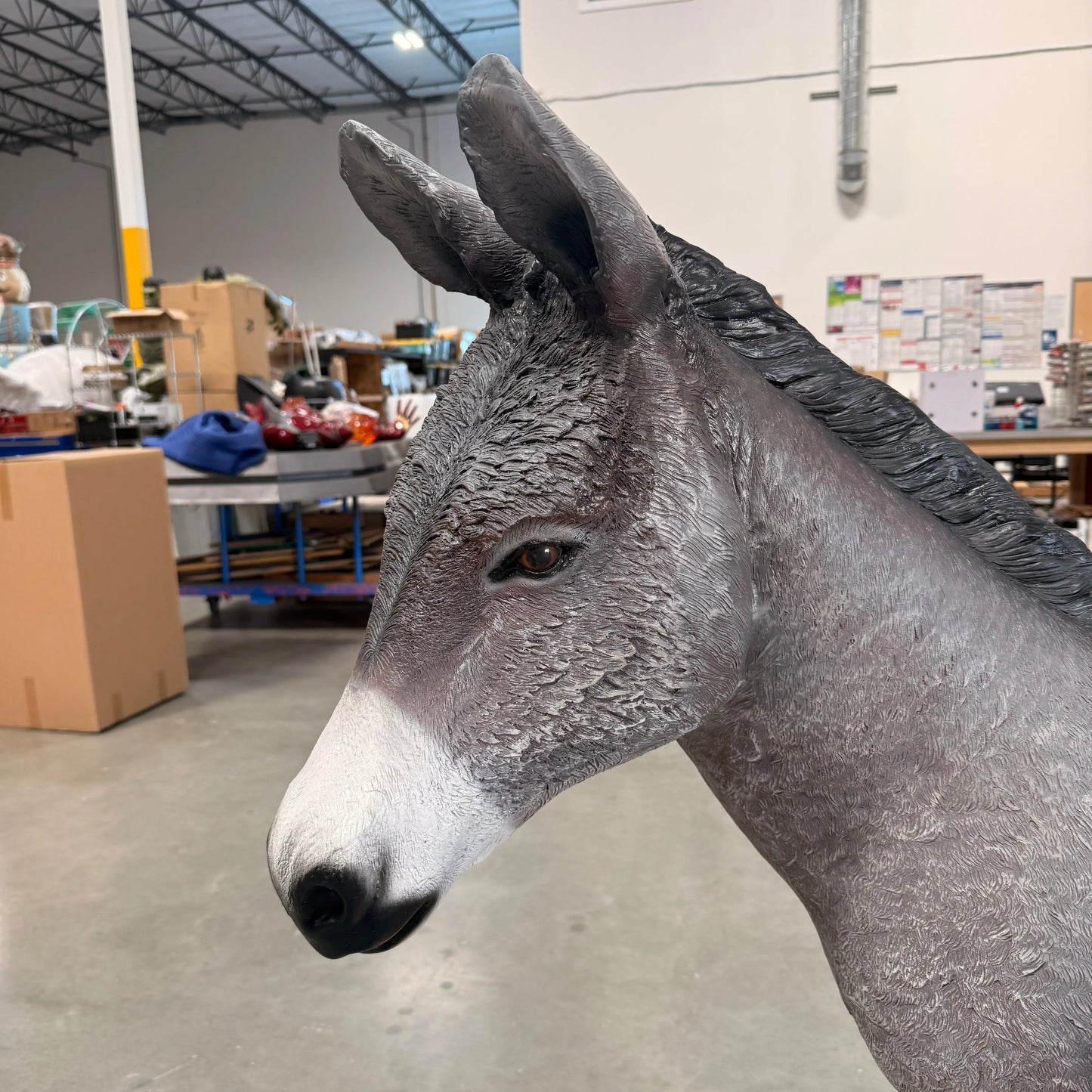 Gray Donkey Statue A0130G-080044-H