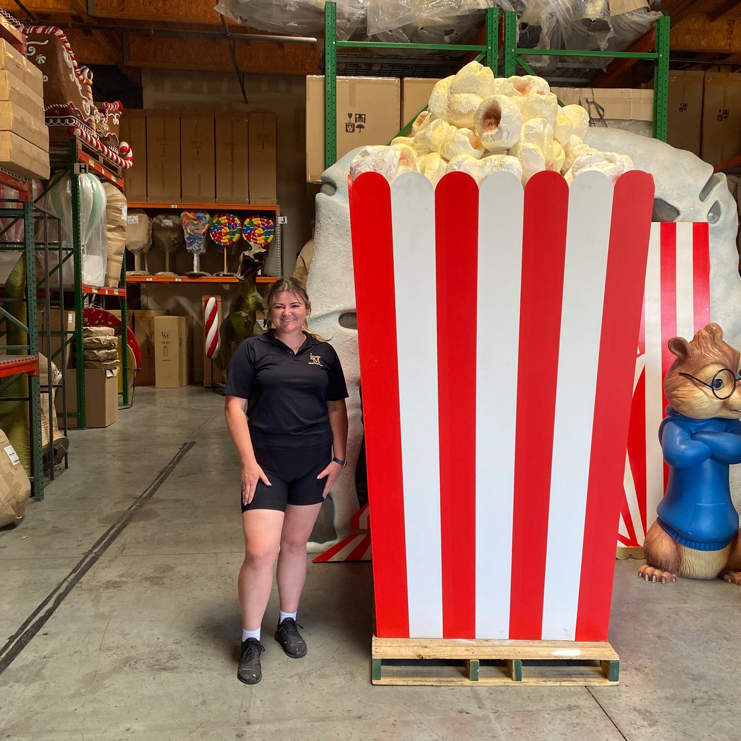 Giant Popcorn Statue